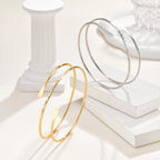Minimalist Gold Plated Upper Arm Cuff Bracelet – Trendy Statement Armband Jewelry for Women
