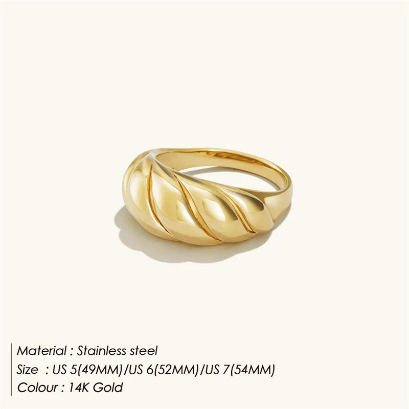 316L Stainless Steel Fashion Ring – Durable, Non-Fading Band for Women