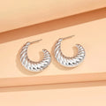 Elariah Geometric Irregular Acrylic Stud Earrings – Metallic Finish Minimalist Rhinestone Statement Earrings for Women