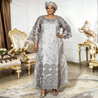 Vestido largo caftán dashiki africano Elariah para mujer – Túnica abaya modesta estilo bazín tradicional