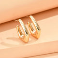 Elariah Geometric Irregular Acrylic Stud Earrings – Metallic Finish Minimalist Rhinestone Statement Earrings for Women