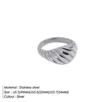 316L Stainless Steel Fashion Ring – Durable, Non-Fading Band for Women
